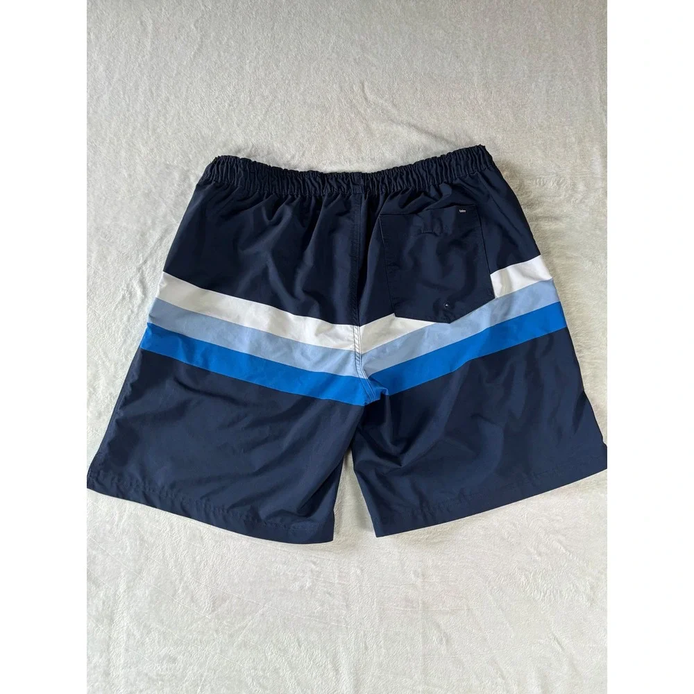 Hurley Mens XXL Board Shorts Navy Blue Swim Trunks Elastic Waist Drawstring